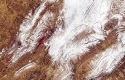 Snow in the Sahara desert