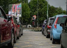 A church in Bristol hosts drive-in service in supermarket car park