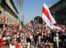 Thousands marched against the Belarusian president for a fourth week in a row