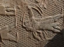 Assyrian carvings from the time of Sennacherib found at Nineveh site