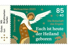 German post stamp: “The Saviour has been born to you”