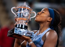 Coco Gauff thanks God after winning her first Roland Garros