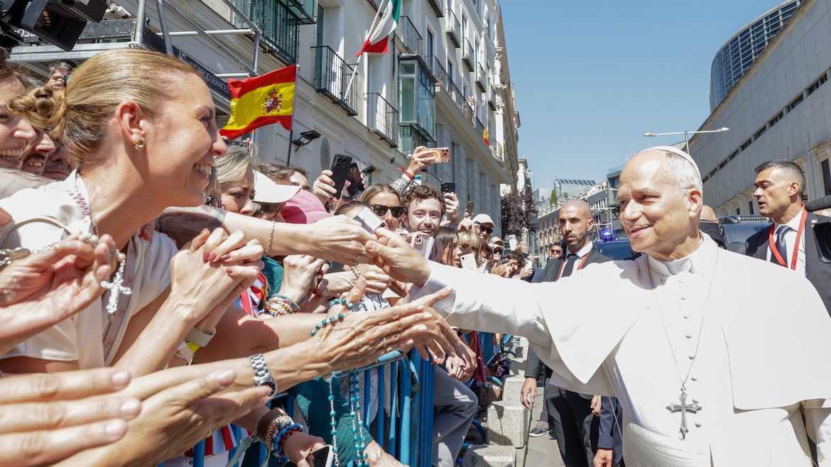 The Pope, at mass and in the bell tower