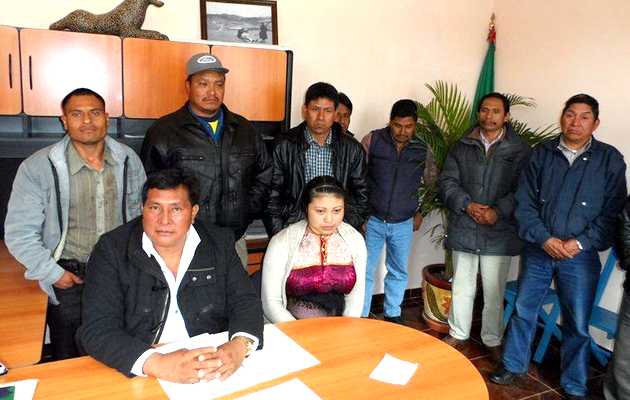Members of OPEACH at the press conference. / OPEACH,Chiapas persecution
