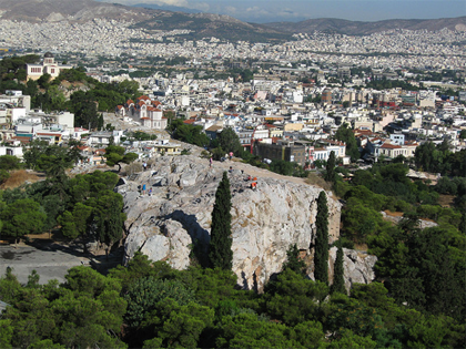 View of Areopagus in Athens. / Note 4