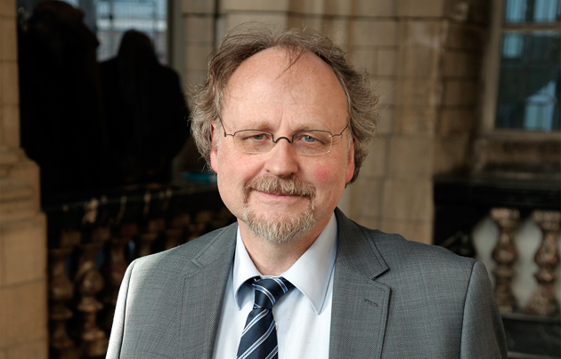 The UN special rapporteur for freedom of religion, Heiner Bielefeldt, shared his thoughts in a conference at the University of Leuven. / Rob Stevens, KU Leuven.,Heiner Bielefeldt