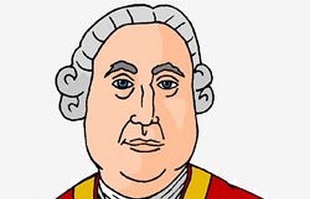 Scottish sceptic David Hume (1711-76). ,cartoon