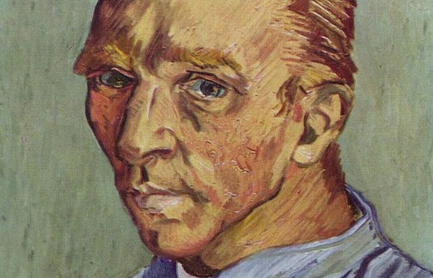 In his last self-portrait, Van Gogh  appears without his beard,retrato