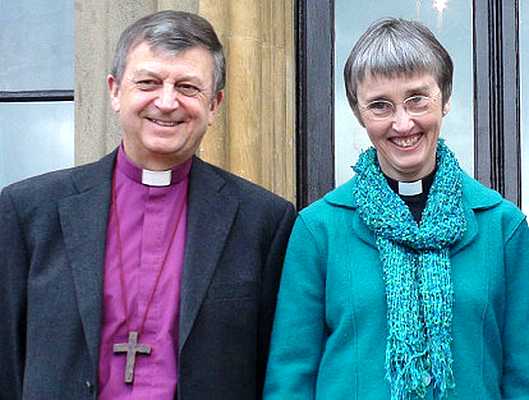 Reverend Canon Alison White, with her husband Bishop Frank White / The Telegraph,Frank White, Canon Alison White