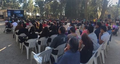 Local chuches worship together in Albacete.