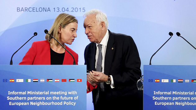 EU representative Mogherini and Spain's Foreign minister Margallo. / El País,Mogherini, Barcelona