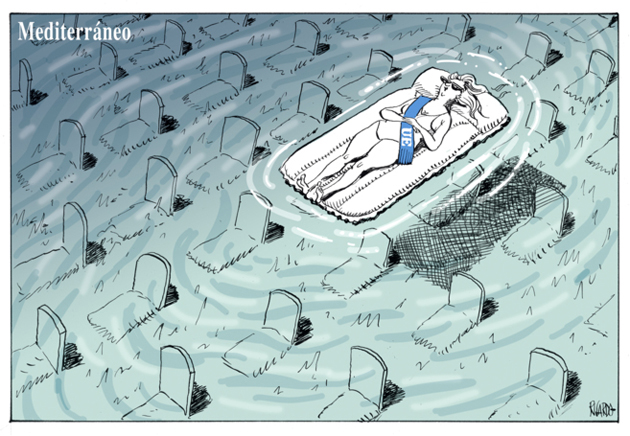 EU, Mediterranean crisis, cartoon