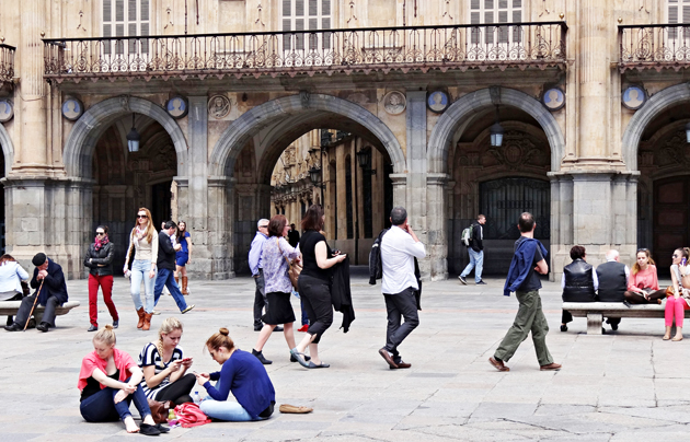 The main square ('plaza') of Salamanca, in Spain. / Caty (Flickr),Salamanca plaza