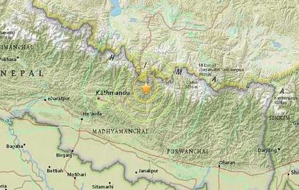 Quake's epicentre / USGS