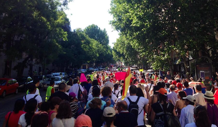 THe march in Madrid.