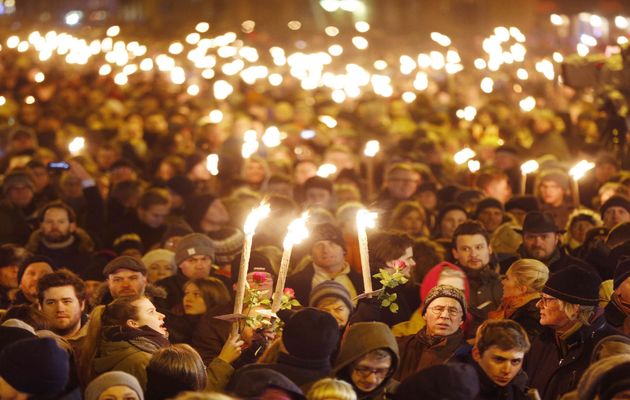 Danish people gathered after a terrorist attack last february / AP,