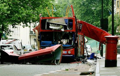 The bomb destroyed number 30 double-decker bus in Tavistock Square in central London / Reuters