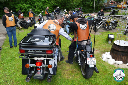 Some of the bikers with their motorcycles. / D.O.C.