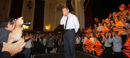 Tim Farron has been backed by the majority of his party.