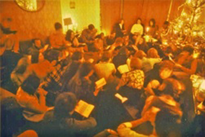 Christian Union Christmas Carols Party, in 1969.