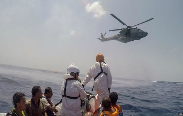 Seven ships as well as helicopters have been involved in the search operation / MSF,