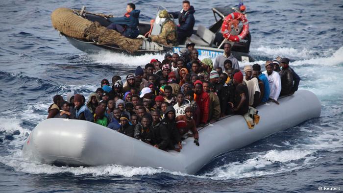 Migrants rescued in the Mediterranean,