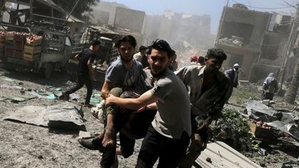 At least 31 people have been killed in air strikes in Damascus