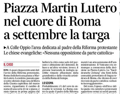 The article in 'Il Messaggero'.