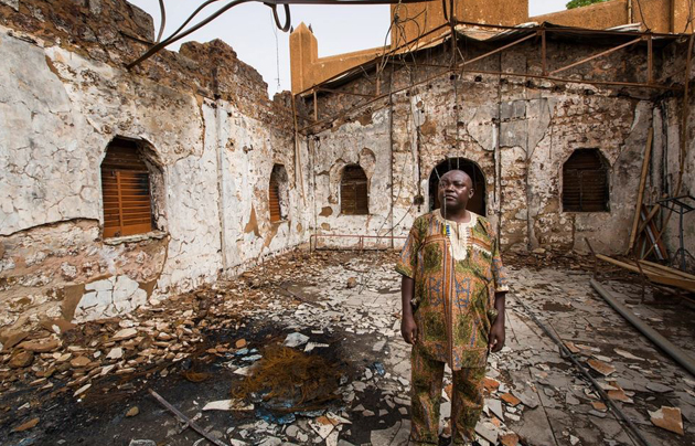 The pastor of the Baptist Evangelical Church, one of the many churches burnt down in Niger in January. / Samaritan's Purse,
