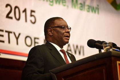 The President of Malawi, Prof Arthur Peter Mutharika. / Bible Society, Clare Kendall