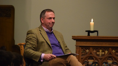 Steve McKenna, during the debate in Edinburgh. / FreeChurch