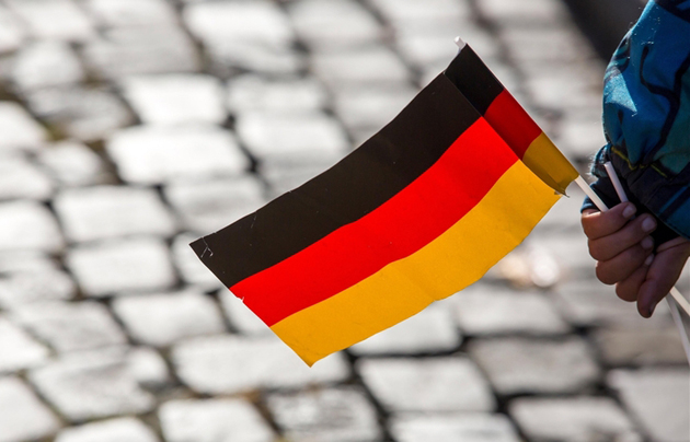 german flag, reunification, 25, 2015