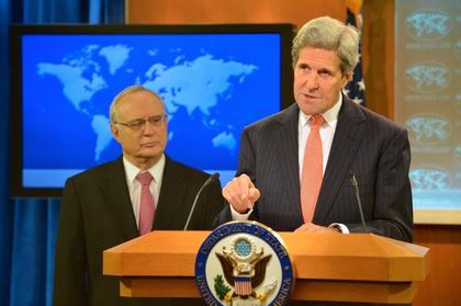 John Kerry and State Department Ambassador at-large for International Religious Liberty David Saperstein