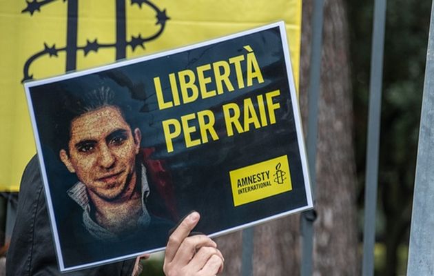 Raif Badawi was sentenced with 10 years in prison and 1,000 lashes,