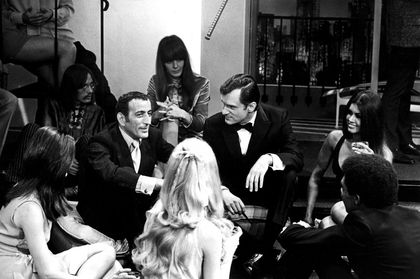 Singer Tony Bennet in one of the Playboy parties in the 60s.