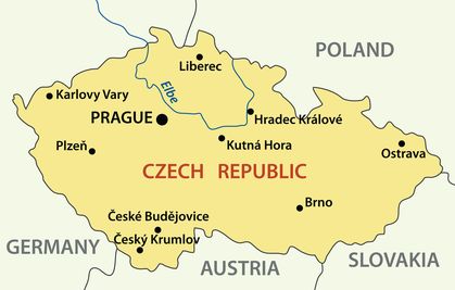 The Czech Republic, in Central Europe.