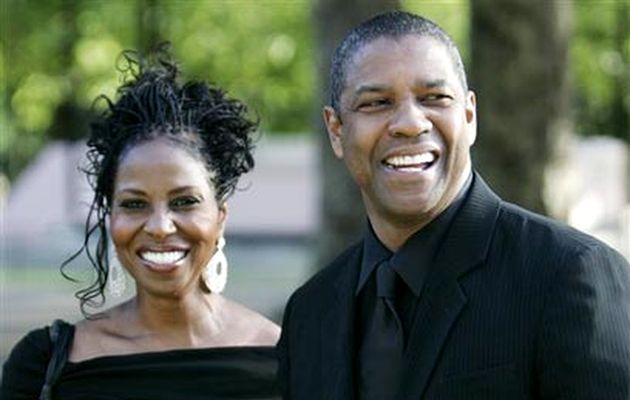 Denzel Washington with his wife Pauletta.,Denzel Washington