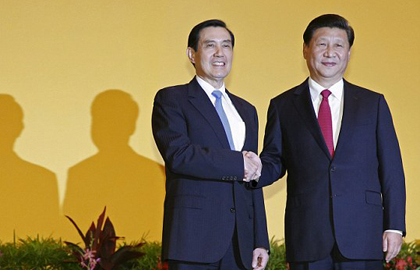 A historic handshake. / Reuters