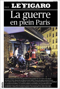 Le Figaro newspaper frontpage on Saturday.