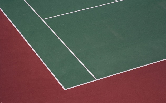 ,tennis court, hq, green, red