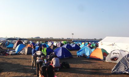 Refugee camp in Roszke before it was emptied / K Eckhart