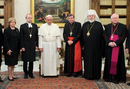 Pope Francis with Orthodox and Lutheran leaders