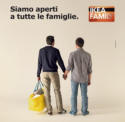 An Ikea pro-LGBT campaign in 2011. / Ikea