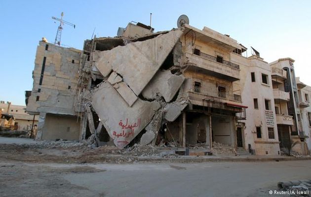 A building destroyed in Aleppo / Reuters,