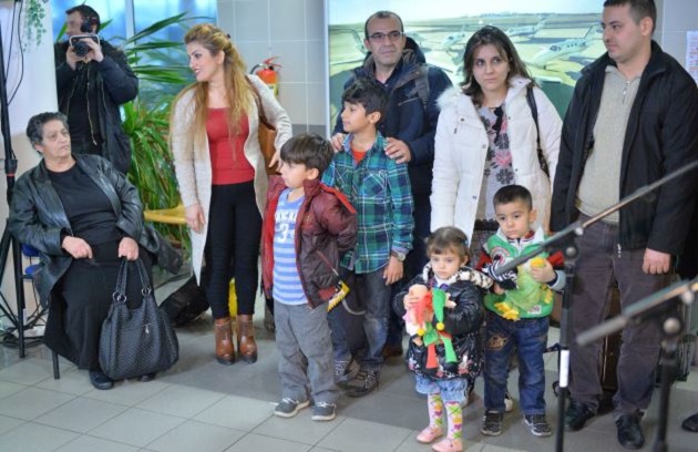 The first group of Christian refugees, after arriving to the Czech Republic. / CTK,christian, refugees, iraq, syria, prague, generation 21, evangelicals
