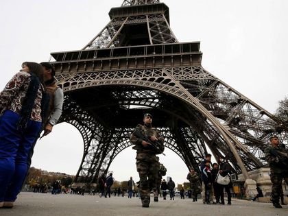 Soldiers patroled all around Paris after the terrorist attacks. / AFP