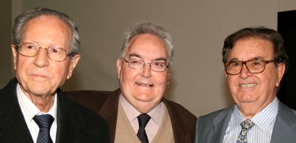 Martínez with other evangelical leaders of his generation, José  Grau (died) and  J.A. Monroy.