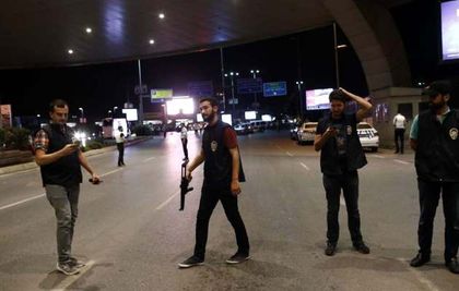 Police outside the airport