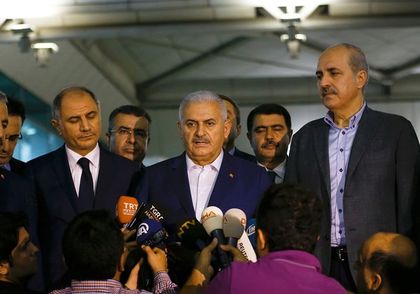 Prime Minister,  Binali Yildirim held a press conference at the airport