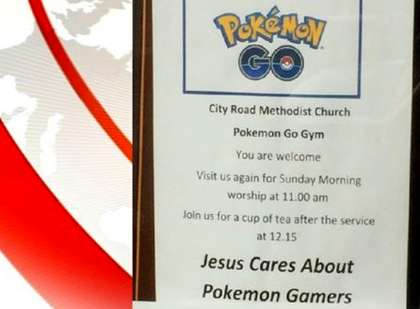 City Road Methodist Church in Birmingham has become a virtual gym for Pokemon Go players